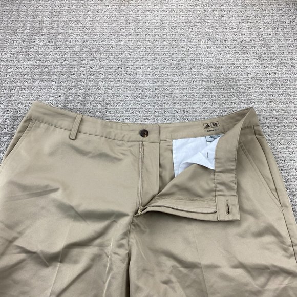 Adidas CLIMALITE Shorts Men 36 Brown Golf Short Pants Casual Polyester Outdoor - Picture 2 of 15